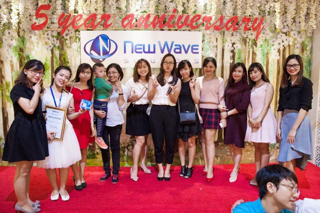 Newwave Solutions’ staff at the 5th year anniversary 