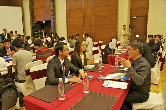 Newwave Solutions’ representatives at networking event at Japan ICT Week 2013