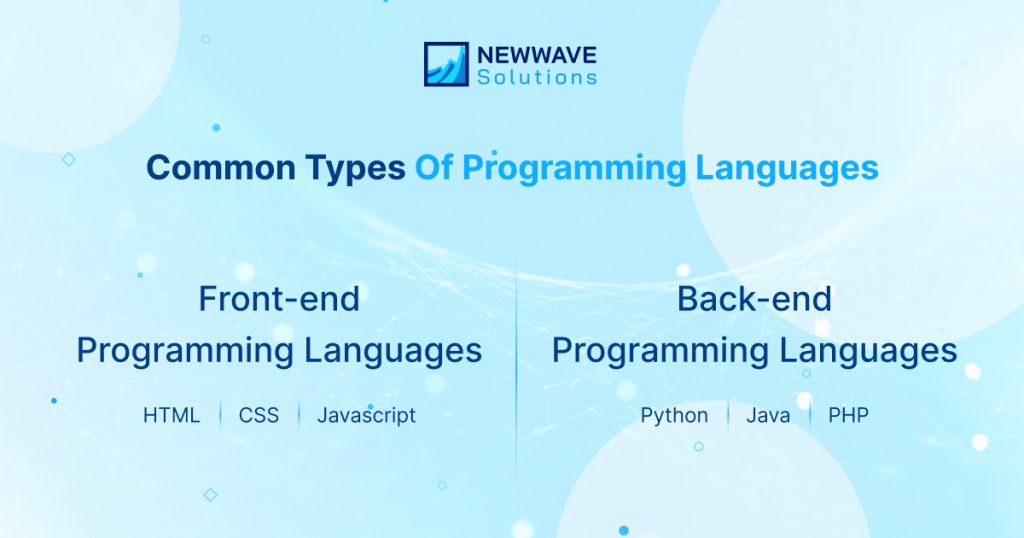 Discover some common types of programming languages