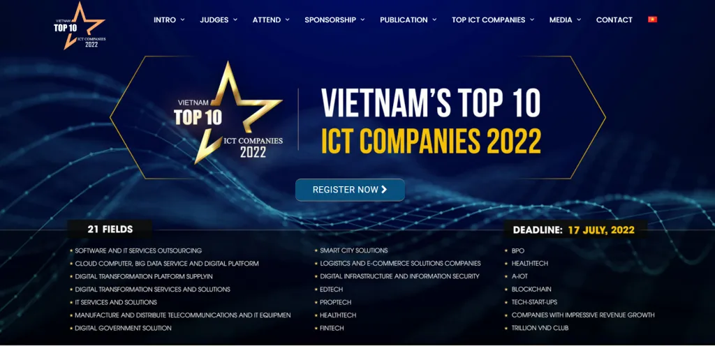 Newwave Solutions is Awarded in Top 10 ICT Companies in Vietnam 6 Top 10 Vietnam ICT companies 2022