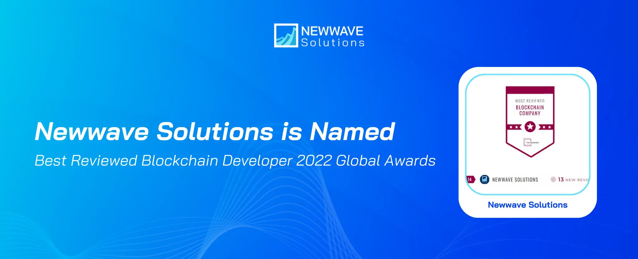 Newwave Solutions is Named Best Reviewed Blockchain Developer 2022 Global Awards