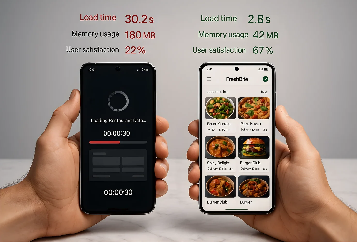 Fast Load Time app design idea