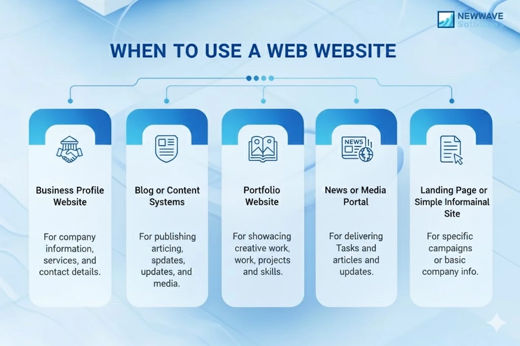 When to Use a Website