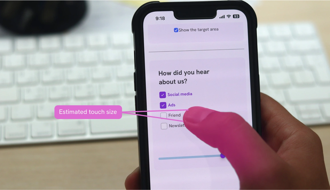 Finger-Friendly Tap Targets
