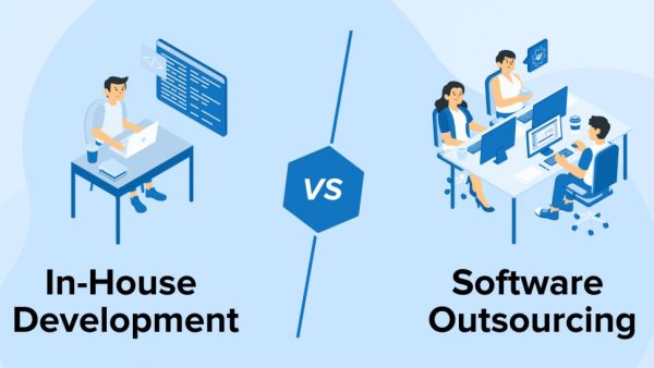 Distinguish between in house vs outsourcing software development
