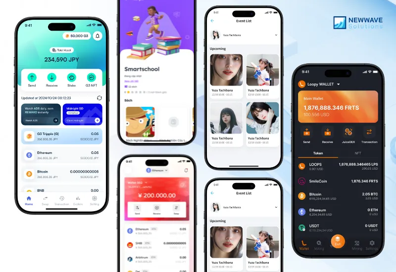 Offshore App Development Guide: Benefits, Cost and How to Choose the Right Partner 4 Various mobile app projects from Newwave Solutions