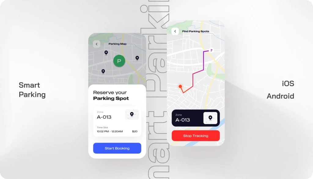 Smart parking app showcase 1