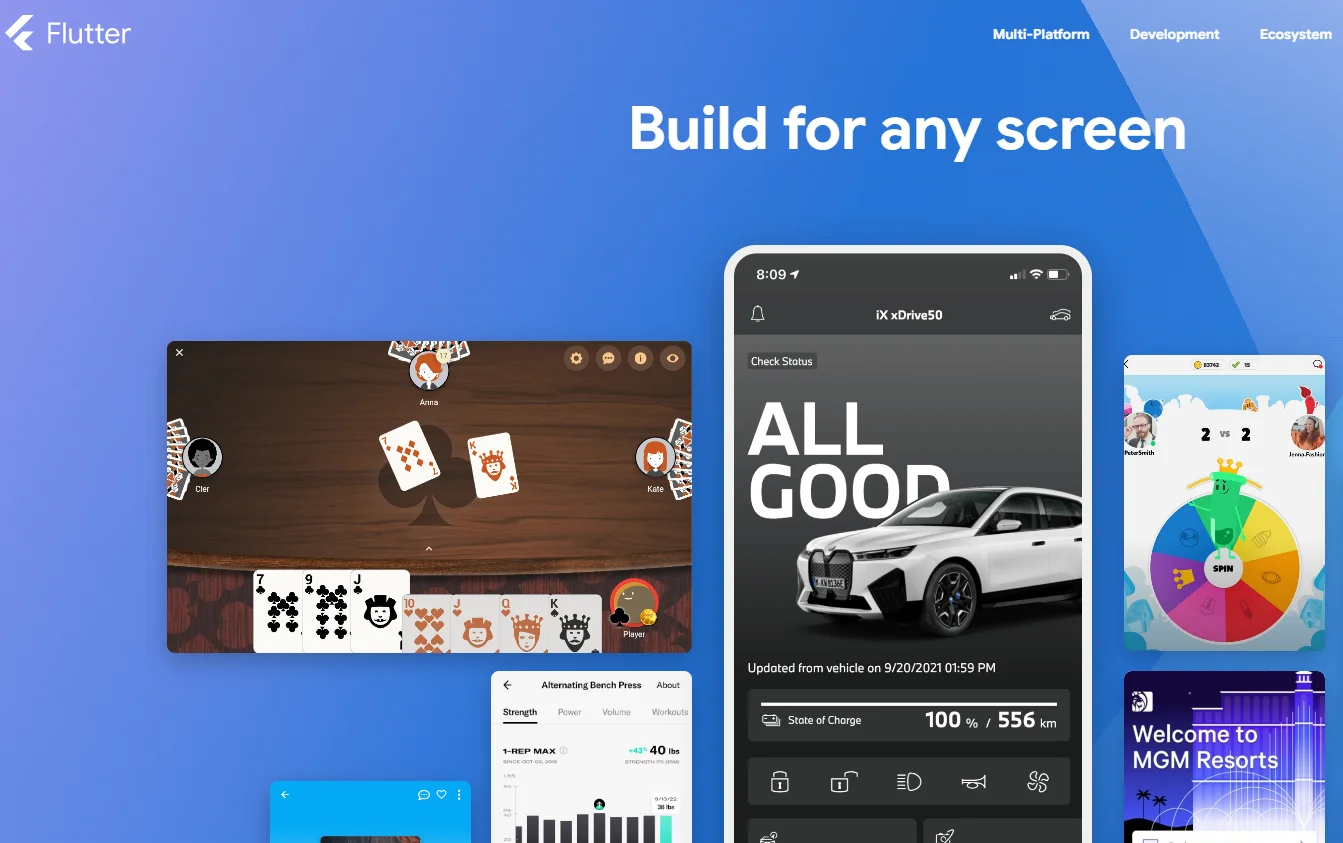 Flutter is designed to create high-quality applications for mobile, web, and desktop from a single codebase 