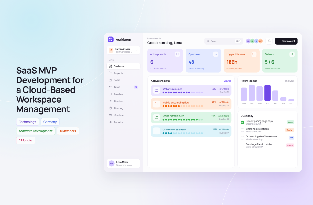 SaaS MVP Development for a Cloud-Based Workspace Management