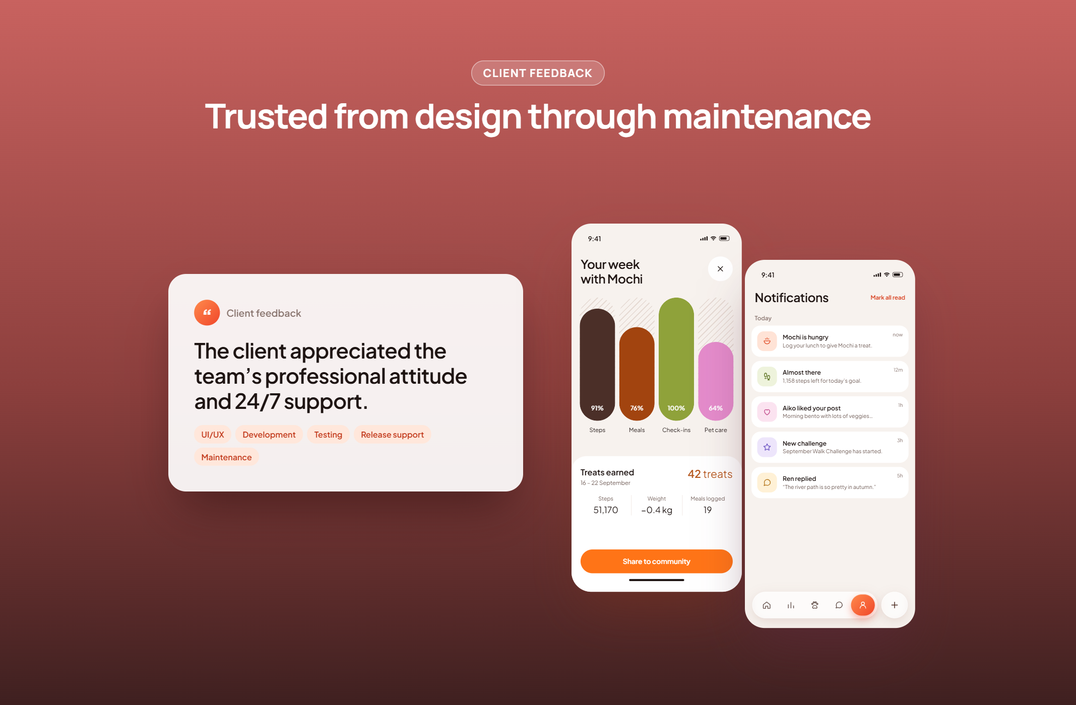 Customer feedback recorded