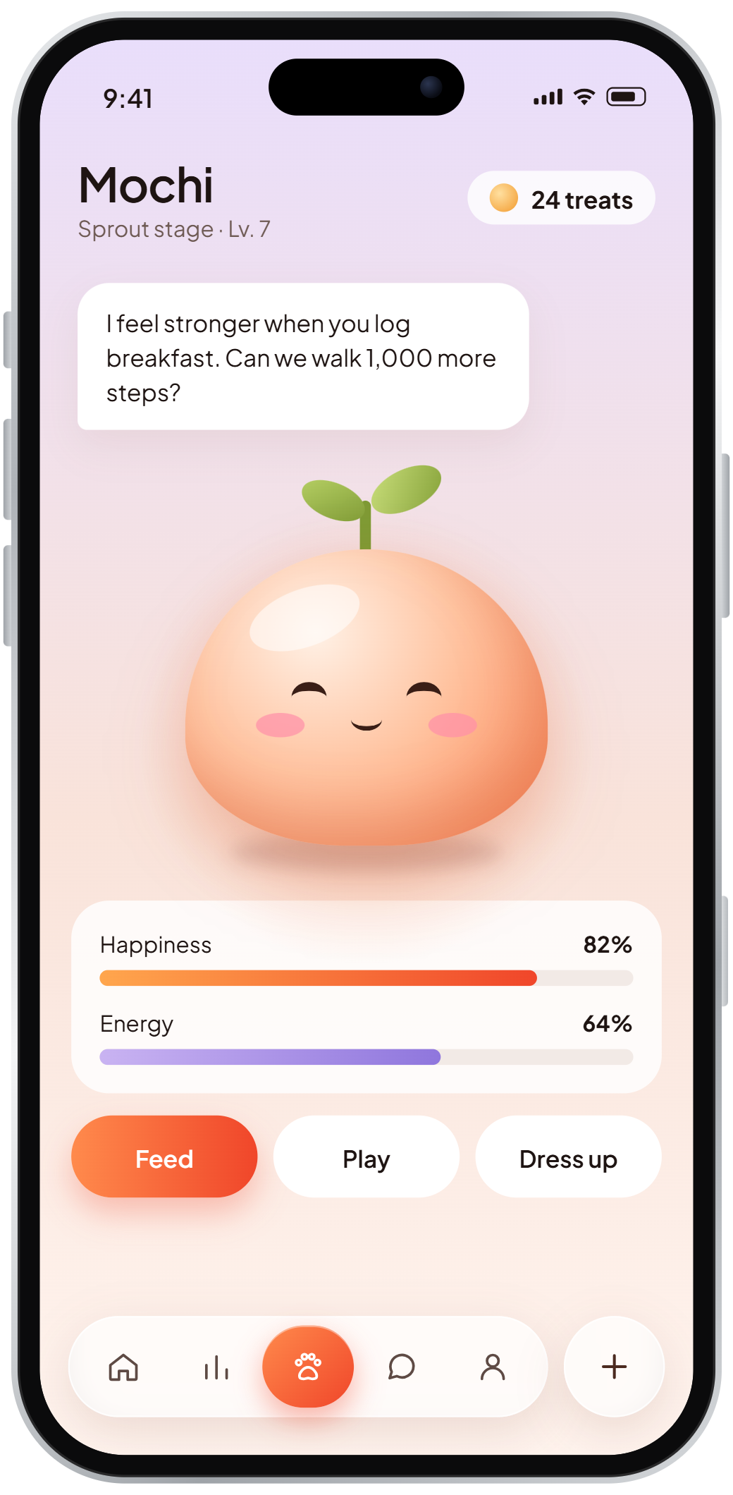 Digital Wellness App Development with Virtual Pet and Community Features