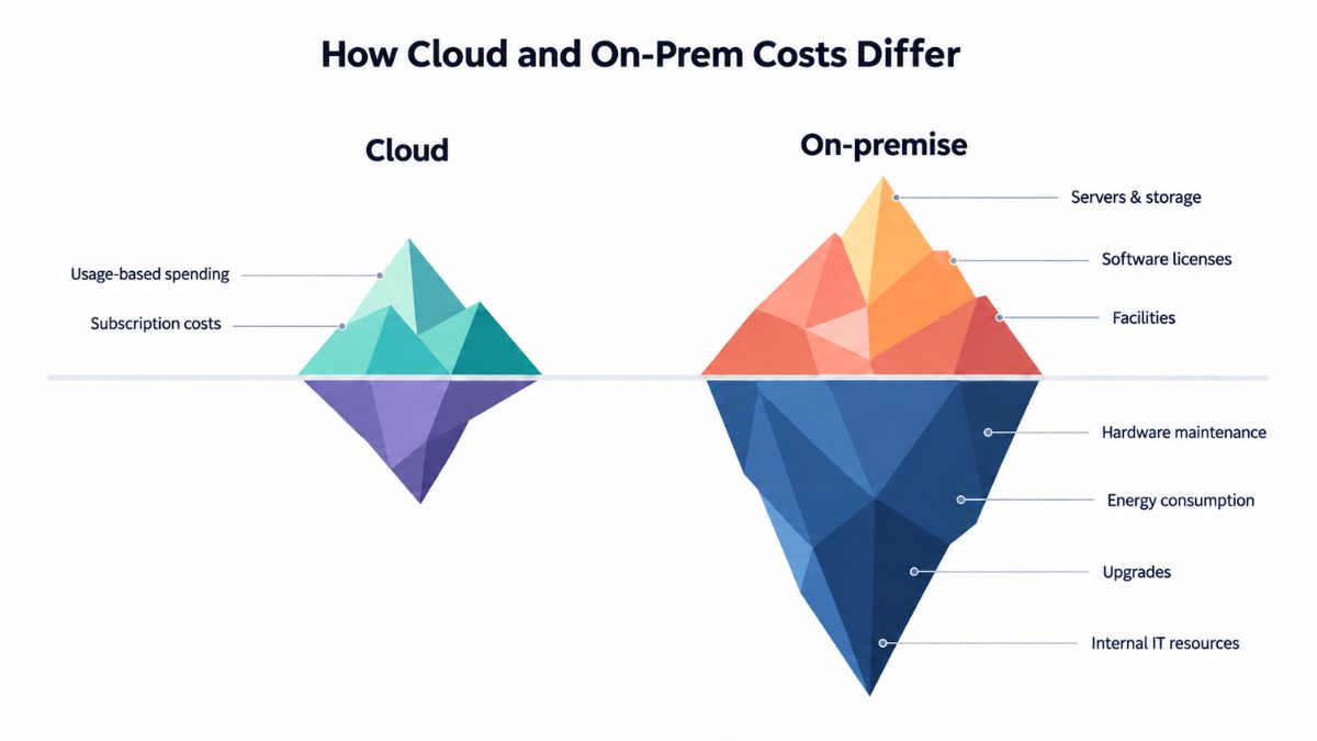 cost of on premise vs cloud infrastructure